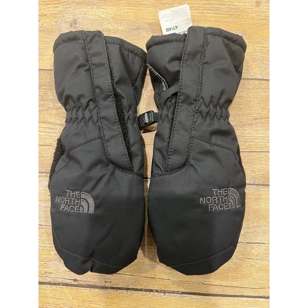The North Face Kids Shasta Black Mittens sz 4T EUC